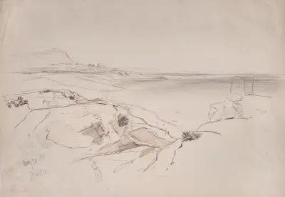 Vy över Sciacca, Sicilien av Edward Lear