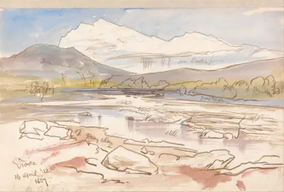 Vjose, 12:30, 16 april 1857 av Edward Lear