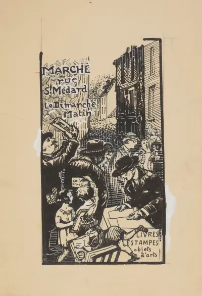 Marchés rue Saint-Médard. Le Dimanche Matin, 1893 – nr 2 av Edward Okuń