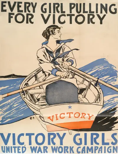 Every Girl Pulling for Victory, Victory Girls United War Work Campaign av Edward Penfield