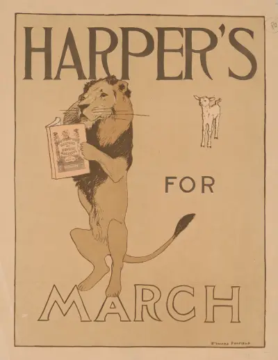 Harper's för mars av Edward Penfield