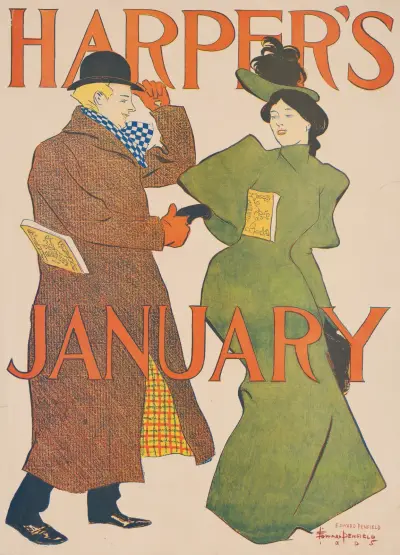 Harper’s January av Edward Penfield