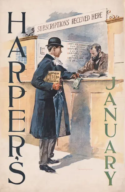 Harper’s January av Edward Penfield