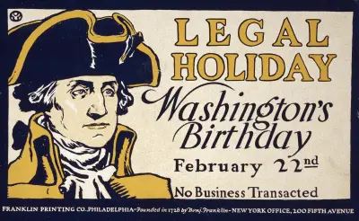 Helgdag, Washingtons födelsedag, 22 februari, ingen affärsverksamhet av Edward Penfield
