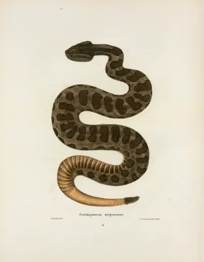 Crotalophorus tergeminus. av John Edwards Holbrook