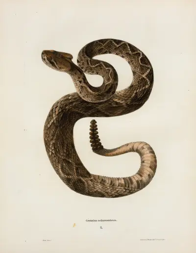 Crotalus adamanteus. av John Edwards Holbrook