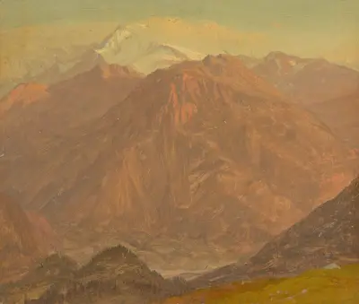 Colombia or Ecuador, mountains av Frederic Edwin Church
