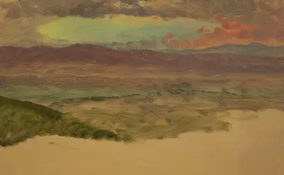 Landskap från Hudson Valley av Frederic Edwin Church