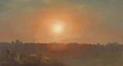 Landskap i solnedgång av Frederic Edwin Church