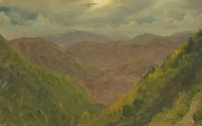 Landskap på Jamaica, Västindien av Frederic Edwin Church