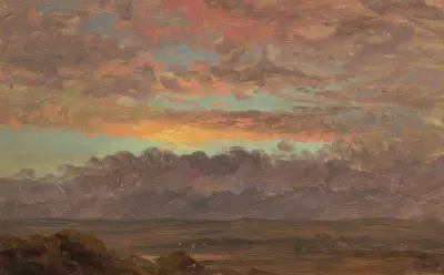 Looking Across the Hudson Valley, New York av Frederic Edwin Church