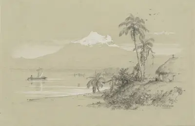 Magdalenasjön, Nya Granada, Ecuador av Frederic Edwin Church