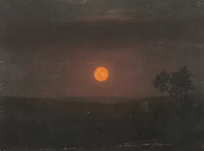 Mondlicht, Churchs Farm von Frederic Edwin Church