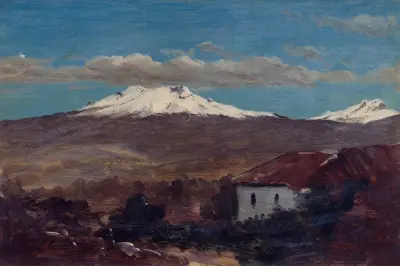 Mount Chimborazo Shown From Riobamba, Ecuador av Frederic Edwin Church