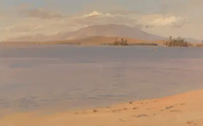 Mount Katahdin vom Lake Millinocket von Frederic Edwin Church