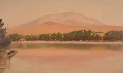 Mount Katahdin från Togue Pond av Frederic Edwin Church
