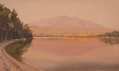 Mount Katahdin från Togue Pond av Frederic Edwin Church