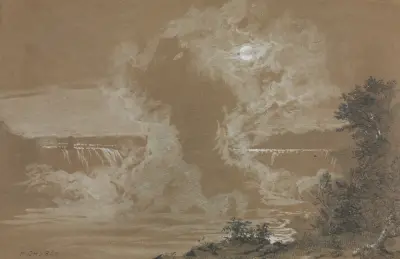 Niagara Falls by Moonlight av Frederic Edwin Church