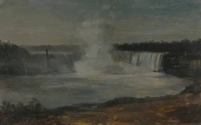 Niagarafallen i kvällsljus av Frederic Edwin Church