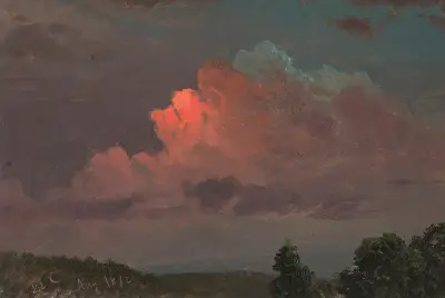 Skymning nära Olana av Frederic Edwin Church