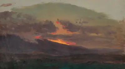 Solnedgång över Catskills av Frederic Edwin Church
