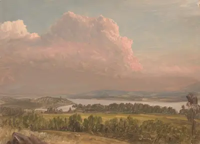 Solnedgång över Hudson Valley av Frederic Edwin Church