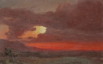 Sunset, Hudson, New York av Frederic Edwin Church