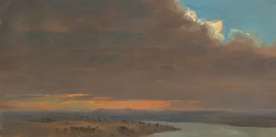 Solnedgång, Hudson Valley, New York av Frederic Edwin Church