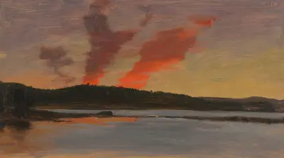 Solnedgång nära Bar Harbor, Maine av Frederic Edwin Church