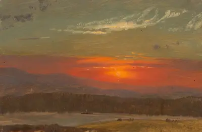 Solnedgång över Catskills av Frederic Edwin Church