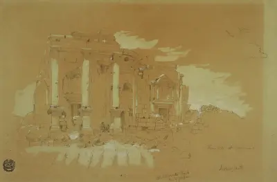 Templet i Mismiyeh, Syrien av Frederic Edwin Church