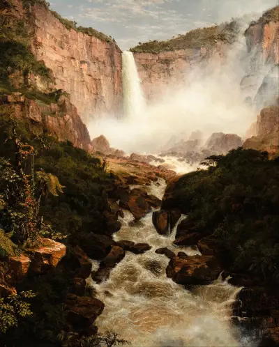 Tequendamafallen nära Bogotá, Nya Granada av Frederic Edwin Church