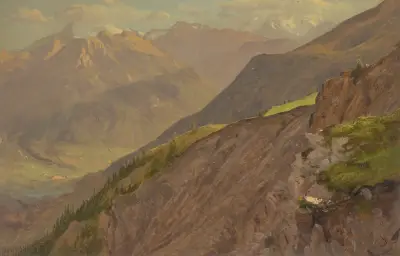 The Goell and Watzmann, near Berchtesgeden av Frederic Edwin Church