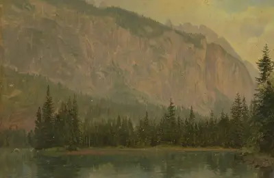 Hintersee nära Berchtesgaden, Bayern av Frederic Edwin Church