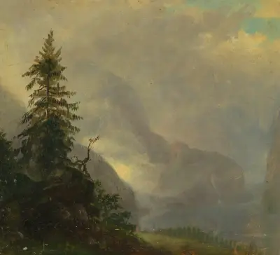 Königsee nära Berchtesgaden, Bayern av Frederic Edwin Church