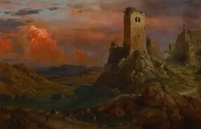 Vakttorn i Italien av Frederic Edwin Church