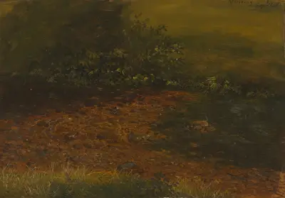 Skogsbäck i Catskills av Frederic Edwin Church