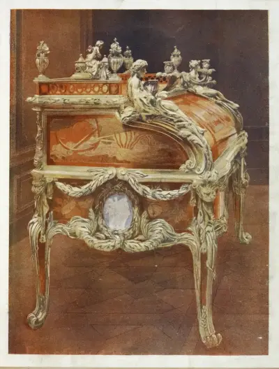 Bureau du roi Louis XV. French tansitional Louis XV-XVI style av Edwin Foley