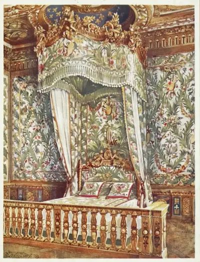 Förgylld statsbädd tillhörande drottning Marie Antoinette av Edwin Foley