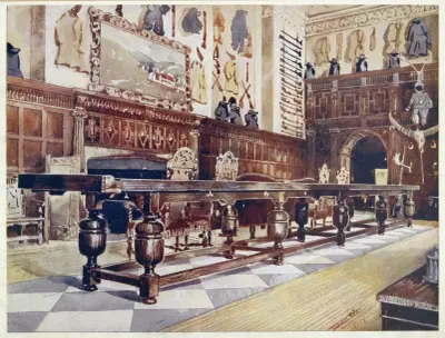 Shovelboard table in the Hall of Littlecote av Edwin Foley