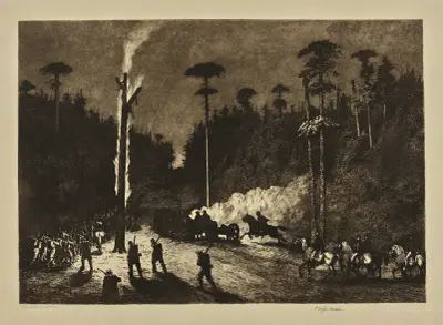 En nattmarsch av Edwin Forbes