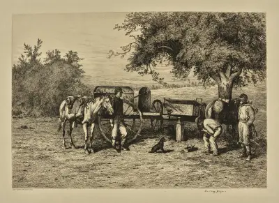 En armés smedja av Edwin Forbes