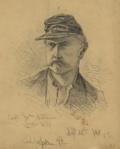 Capt. Joe Hilton, 12th NYV, Culpeper, Va. von Edwin Forbes