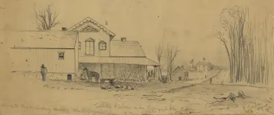 Catlett’s Station an der Orange & Alex. R.R. von Edwin Forbes