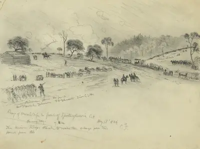 Charge of Hancock’s Corps in front of Spottsylvania Court House av Edwin Forbes