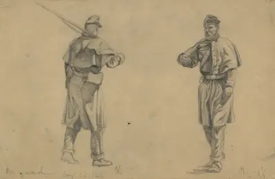 On guard – Aug. 27, 1863 av Edwin Forbes