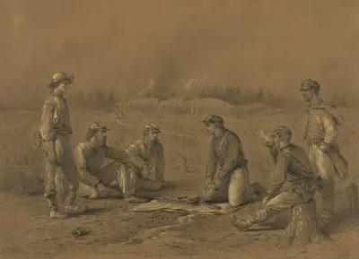 Pickets trading between the lines av Edwin Forbes