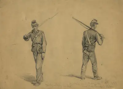 Wachposte auf seiner Runde von Edwin Forbes