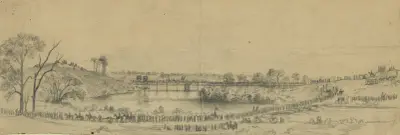 Die Army of the Potomac überquert den Rappahannock River. Rückzug von Culpepper nach Centreville von Edwin Forbes