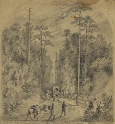 The Army of the Potomac on the march from the Chicahominy to the James River av Edwin Forbes